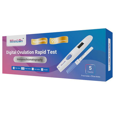 het digitale medische apparaat van de ovulatielinks test gelijkaardig met de strookcassette van de clearbluetest