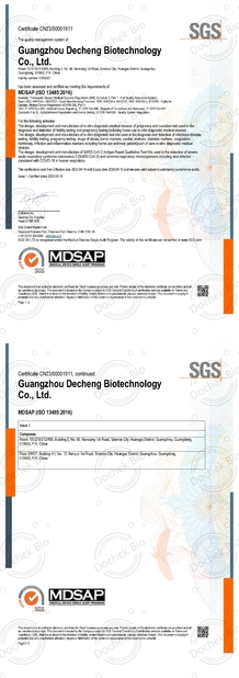 China Guangzhou Decheng Biotechnology Co.,LTD certificaten
